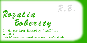 rozalia boberity business card
